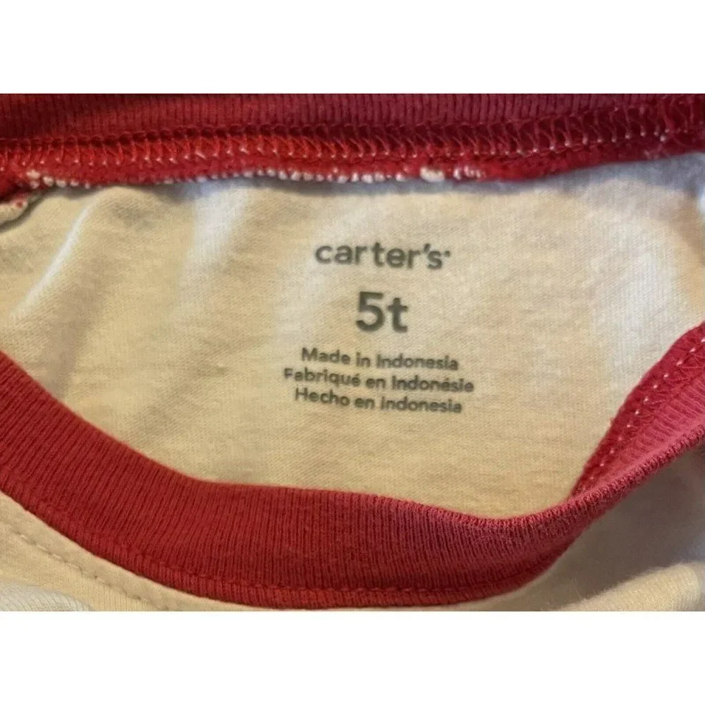 Carters Raglan T Shirt Future Number 1 Draft Pick Size 5T‎ Red White Small Flaw